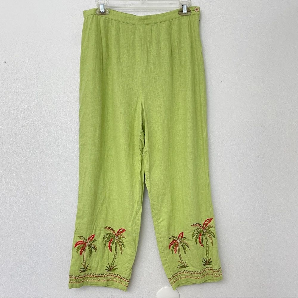 Vintage Draper’s & Damon’s Embroidered Palm Tree Pants